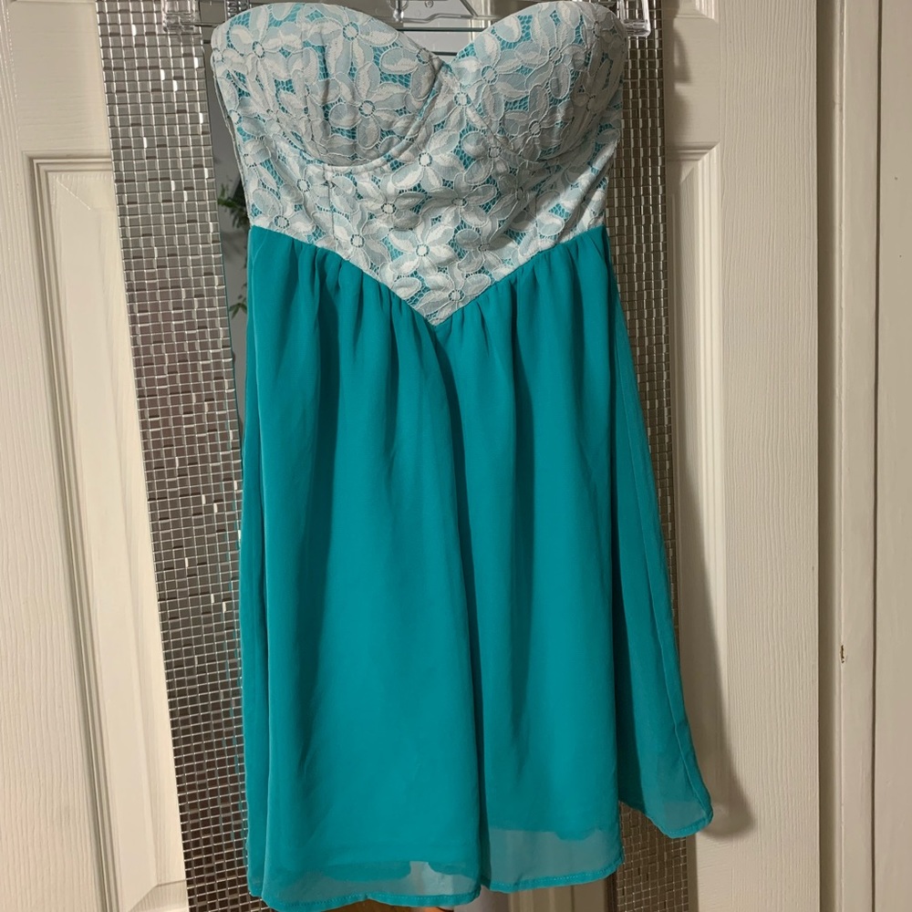 Teal Mini Dress